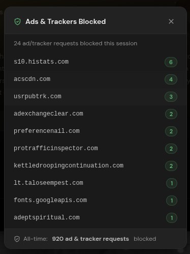 README 截图:无广告与追踪统计 README 截图:无广告与追踪统计